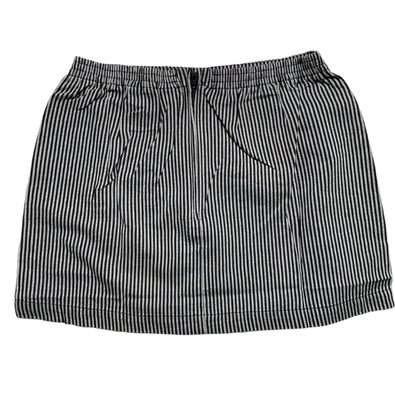 Nike Tennis Vintage Y2K Womens Pin Stripe Black and White Skirt (M)