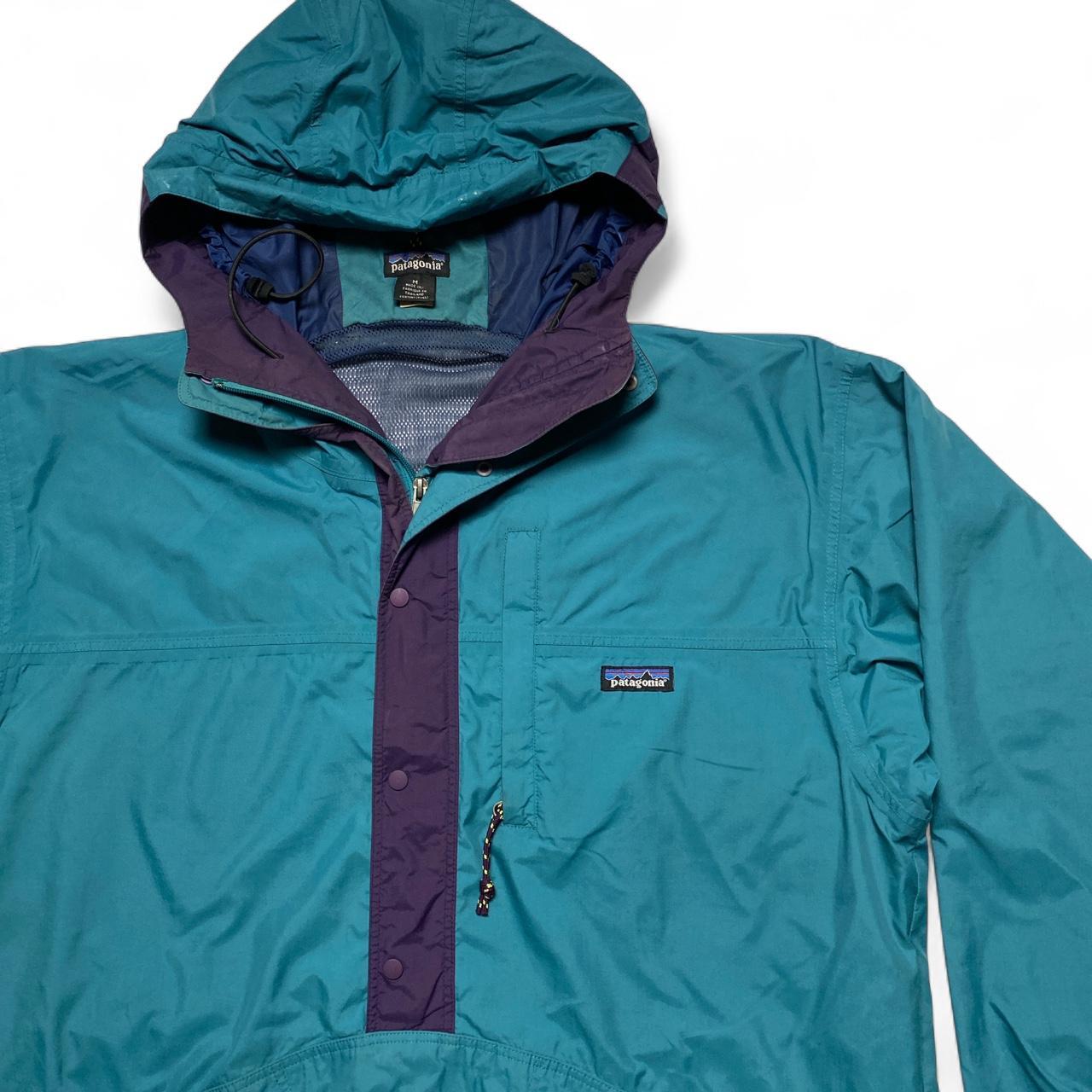 Patagonia Vintage 90’s Green and Purple Skidoo Windbreaker (M)
