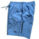 Umbro Vintage Light Blue and Navy Shell Trackpant Shorts (XL)