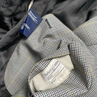 Burberry Vintage Grey Checked Suit Jacket (XL)