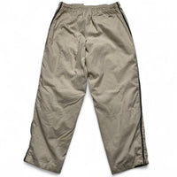 Nike Beige Y2K Vintage Shell Trackpant Hexi Logo Red White Swoosh Bottoms (XL)