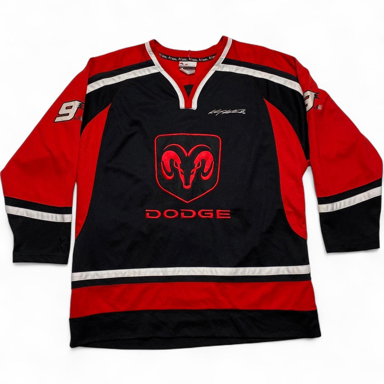 Dodge Chase Authentics Red and Black Long Sleeve Jersey (XL)