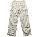 True Religion Baggy Cream and Brown Embroidery Cargo Trousers (28W)