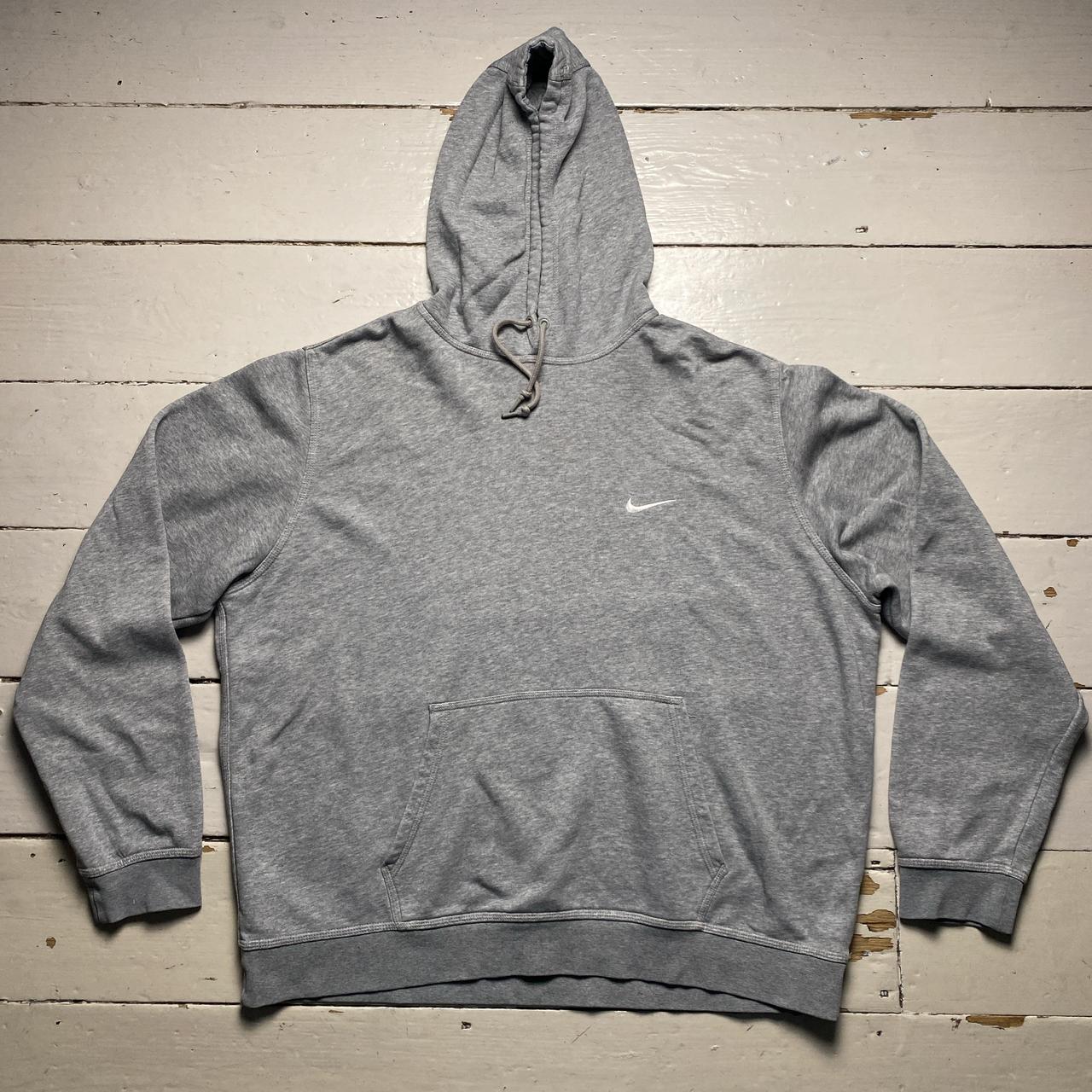 Nike Swoosh Grey and White Hoodie