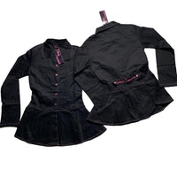 Edward Scissorhands Black and Pink Goth Grunge Short Dress Shirt (M,L)