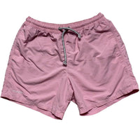 Lacoste Pink and White Swimming Trunk Shorts (M)