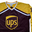 UPS Vintage 90’s Y2K Brown and Yellow Hockey Long Sleeve Jersey (XL)