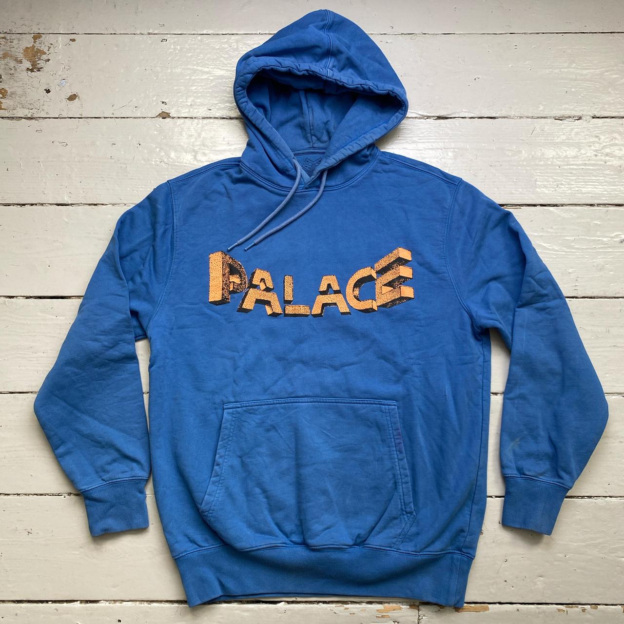 Palace Blue and Light Brown Hoodie