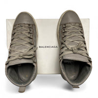 Balenciaga Arena Grey and White High Top Trainers (UK 7)