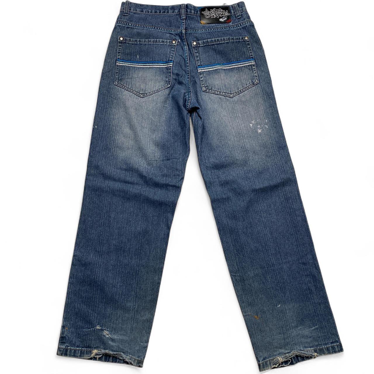 South Pole Vintage Sneaker Embroidery Light Blue Distressed Jeans