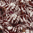 Burberry Brit Brown and White Floral Leaf Prints Short Sleeve Shirt (M)