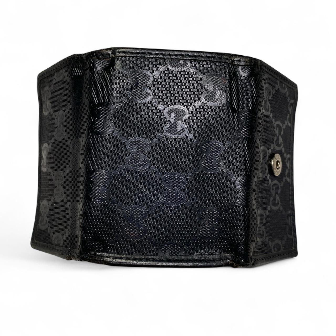 Gucci Black GG Supreme Monogram Leather Small Keyholder Case Wallet