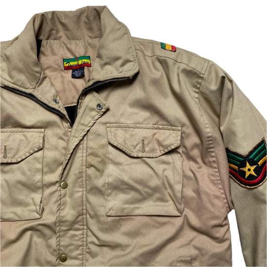 Tough Face Rasta Beige Army Style Jacket (L)