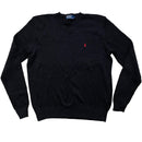 Polo Ralph Lauren Black and Red Knit Jumper (M)