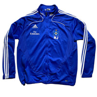 Adidas Hamburg SV Vintage Fly Emirates Blue and White Stripe Tracksuit Jacket (XL)