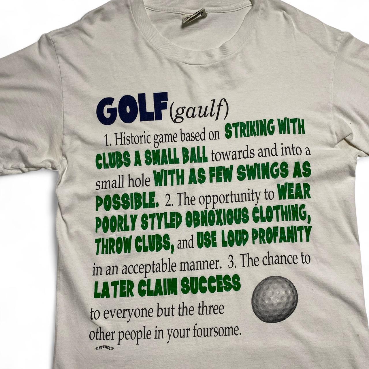 Golf Definition Vintage 90’s White Nutmeg T Shirt (L)