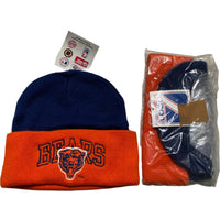 Chicago Bears 90’s Vintage Beanie Hat Orange and Blue