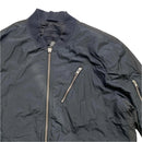 AllSaints Black Bomber Jacket (2XL)