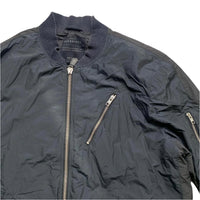 AllSaints Black Bomber Jacket (2XL)