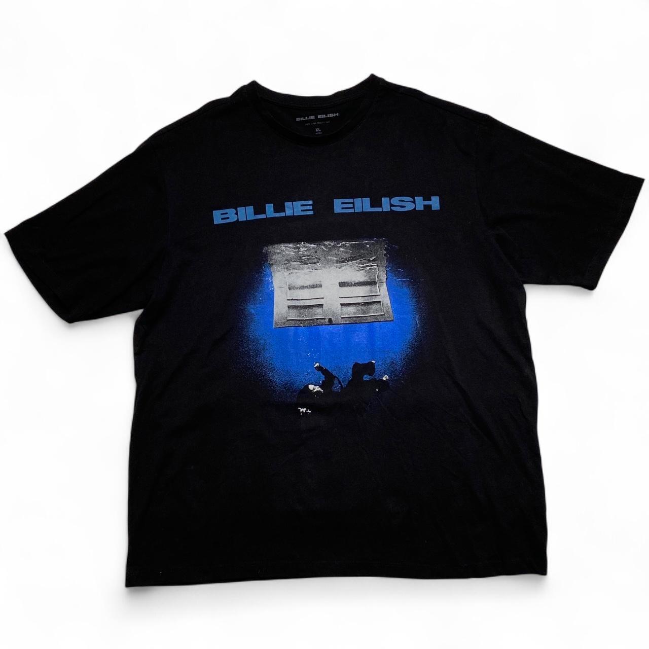 Billie Eilish 2025 Tour T Shirt Black and Blue (XL)