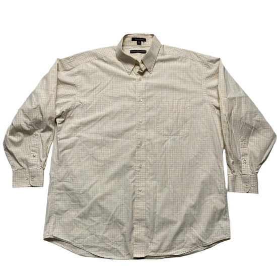 Tommy Hilfiger Vintage Checked Yellow and Blue Long Sleeve Shirt (XL)