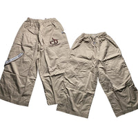Criminal Damge Khaki Beige Cargo Parachute Baggy Combat Shorts (S,M,L,XL)