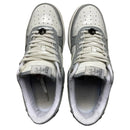 Bape Bapesta White and Grey Patent (UK 7.5)