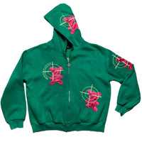 Named Collective Green and Pink Teddy Mission Hoodie (M)
