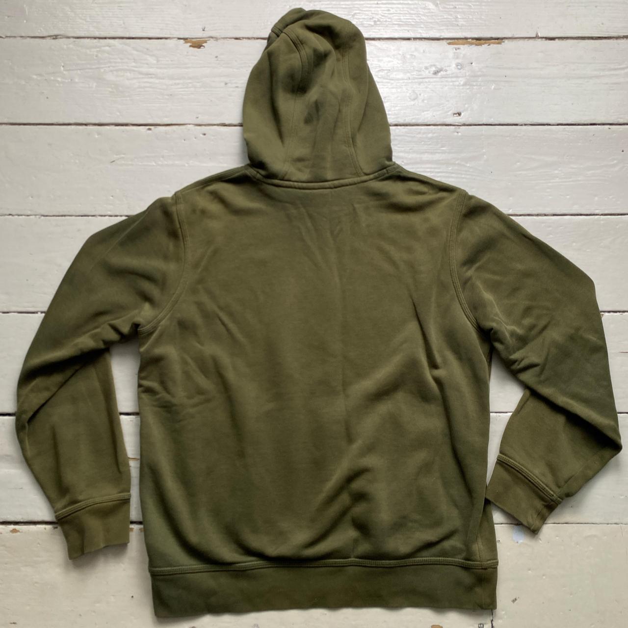 Nike Olive Green and Black Swoosh Hoodie