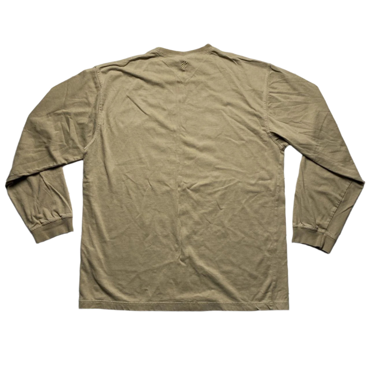 Rocawear Long Sleeve Tan Spray Paint T Shirt (L)