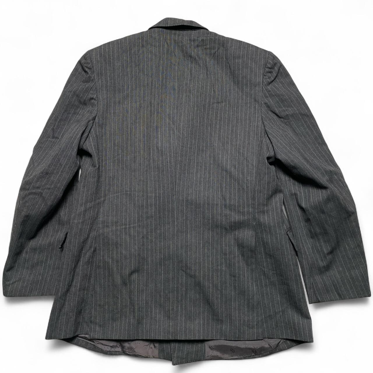 Christian Dior Vintage Grey Pin Stripe Two Piece Full Suit Jacket and Trousers (M)