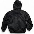 Avirex Vintage y2k Black Reversible Faux Fur Bomber Fur Trim Hooded Jacket (M)