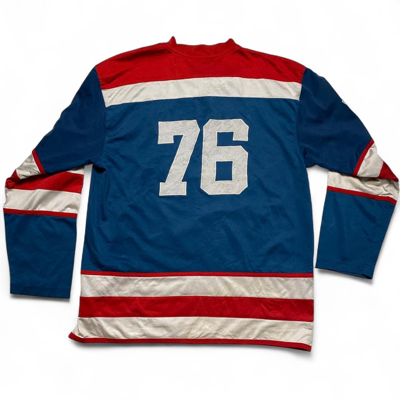 Budweiser Vintage y2k 90’s Hockey Jersey Blue White and Red (L)