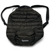 Supreme Pertex Quantum Puffer Down Filled Jacket Black and White Box Logo Backpack Bag