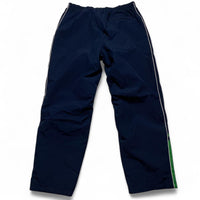 Nike Vintage y2k Navy White and Green Shell Trackpant Bottoms (XL)