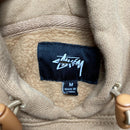 Stussy Tan Sand Brown and Orange Nylon Panelling Hoodie (M)