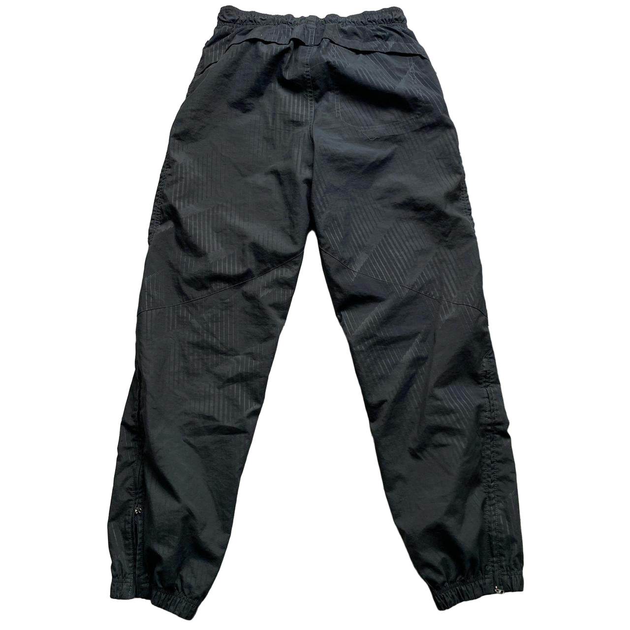 Nike Vintage Spellout Grey and White Shell Baggy Trackpant Bottoms (S)