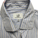 Dunhill Blue and White Pin Stripe Long Sleeve Shirt (M)