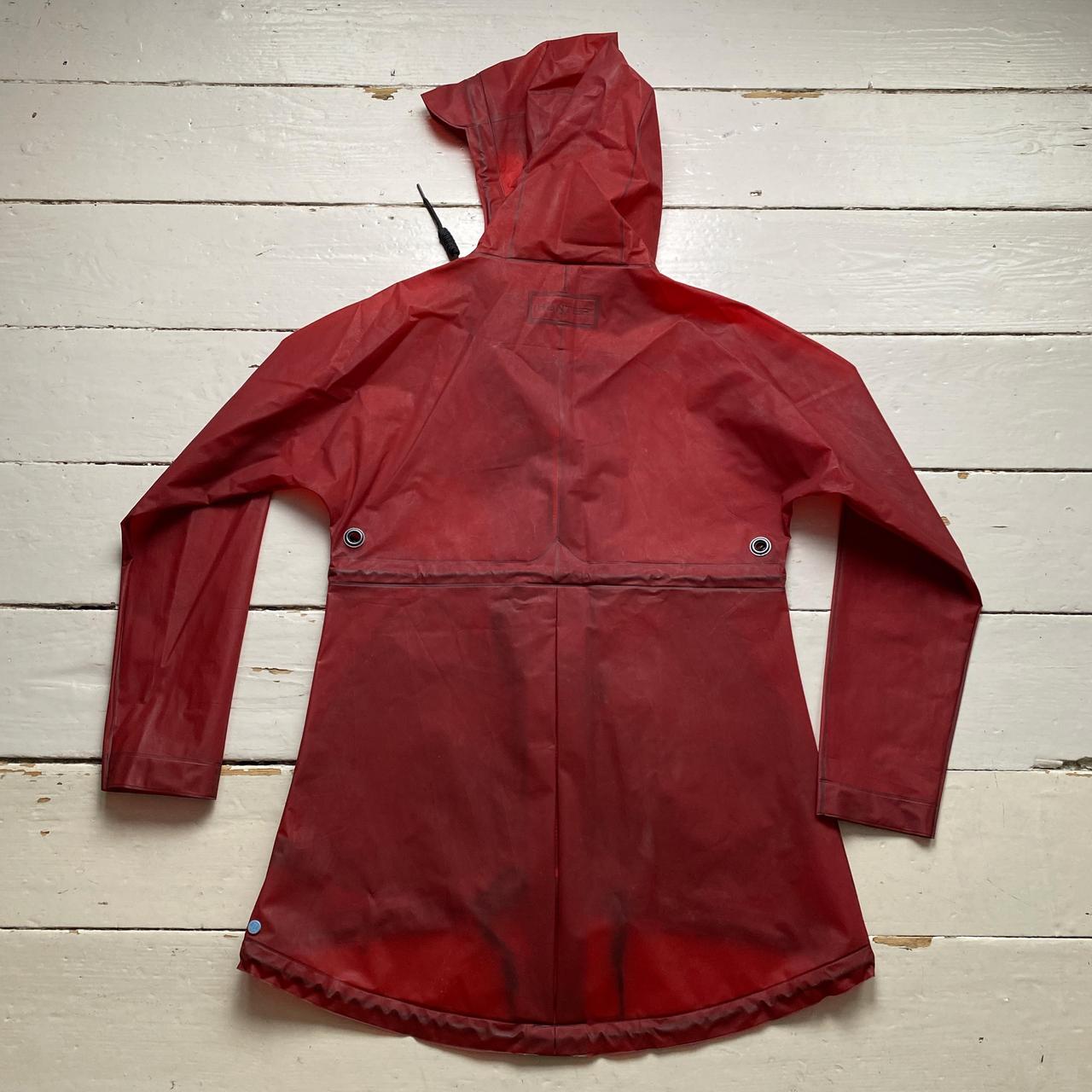Hunter Red Rain Windbreaker Coat