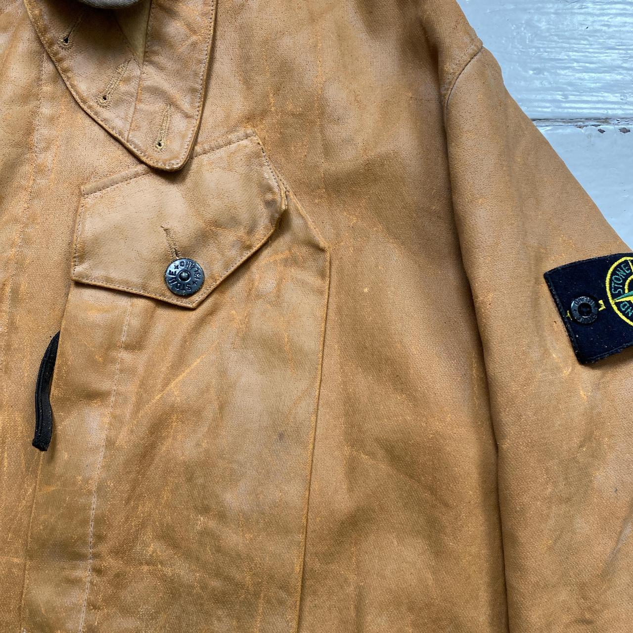 Stone Island Leather Brown Jacket (L)