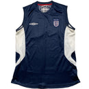 Umbro England Vintage Football Vest Navy and White (L)