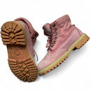Timberland Pink and Grey Fold Over Boots (UK 3)