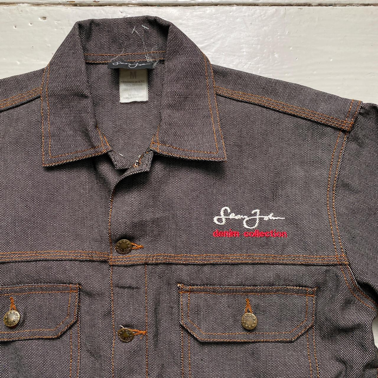 Sean John Vintage 90’s Grey Denim Jacket with Embroidery