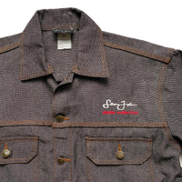 Sean John Vintage 90’s Grey Denim Jacket with Embroidery (M)