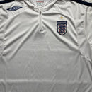 England Umbro White and Navy Vintage Football Jersey (XL)