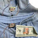 Time is Money Vintage y2k Baby Light Blue Air Force Embroidery Tracksuit (S)