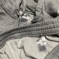 Adidas Essentials Grey and Black Stripes Full Tracksuit (L)