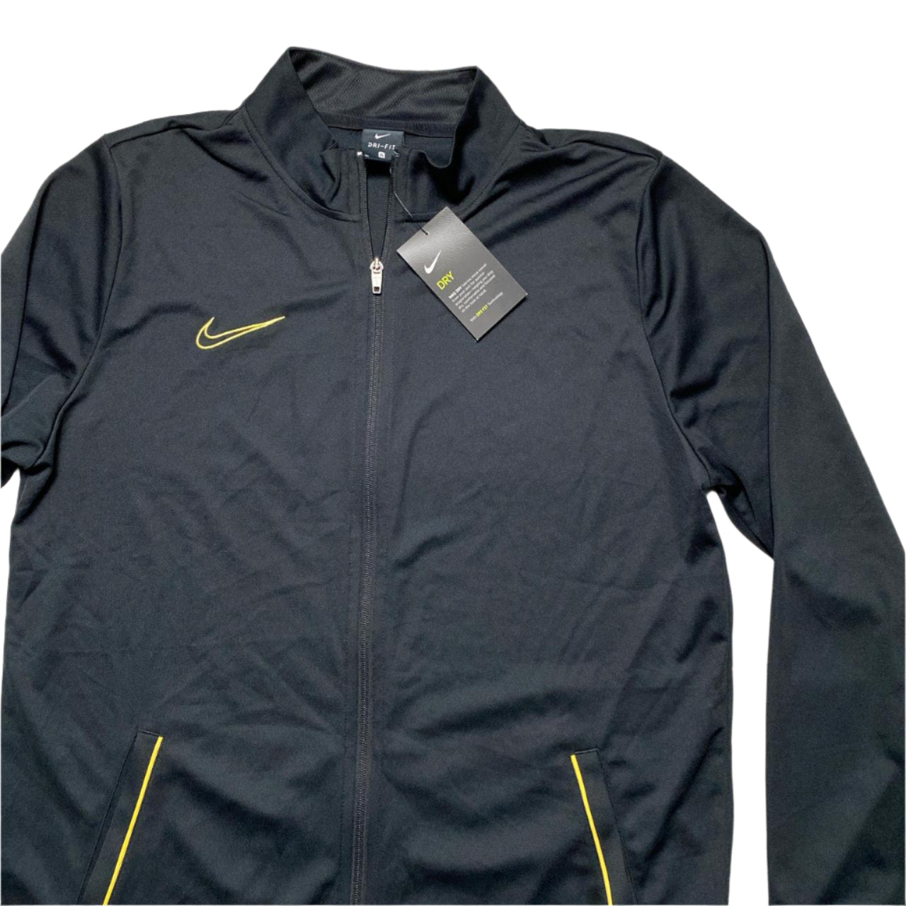Nike Black and Gold Dri Fit Football Training Jacket (XL)
