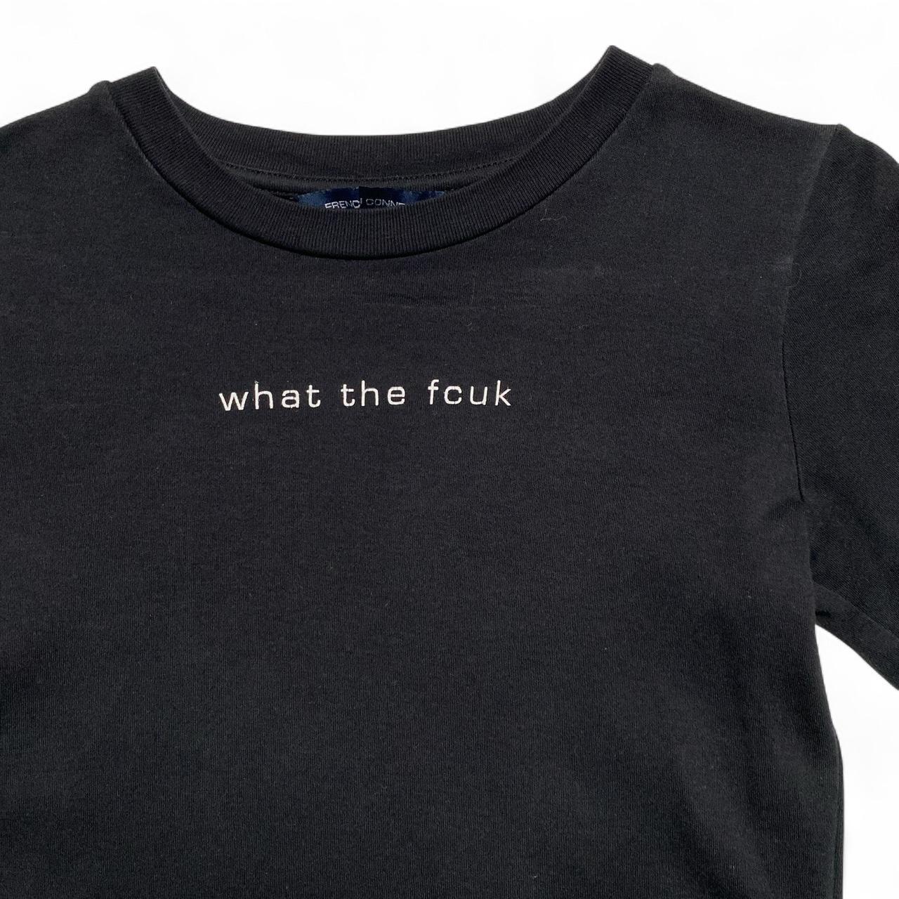 What the FCUK French Connection Spoof Black and White Long Sleeve (XS)