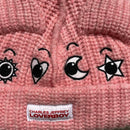 Charles Jeffrey Loverboy Pink Cartoon Creature Beanie Hat (XS/S)